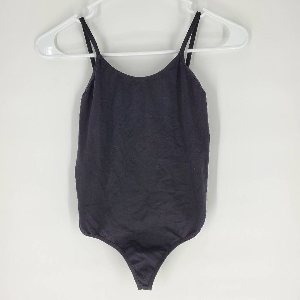 Soho girls s/m caged back black bodysuit thong